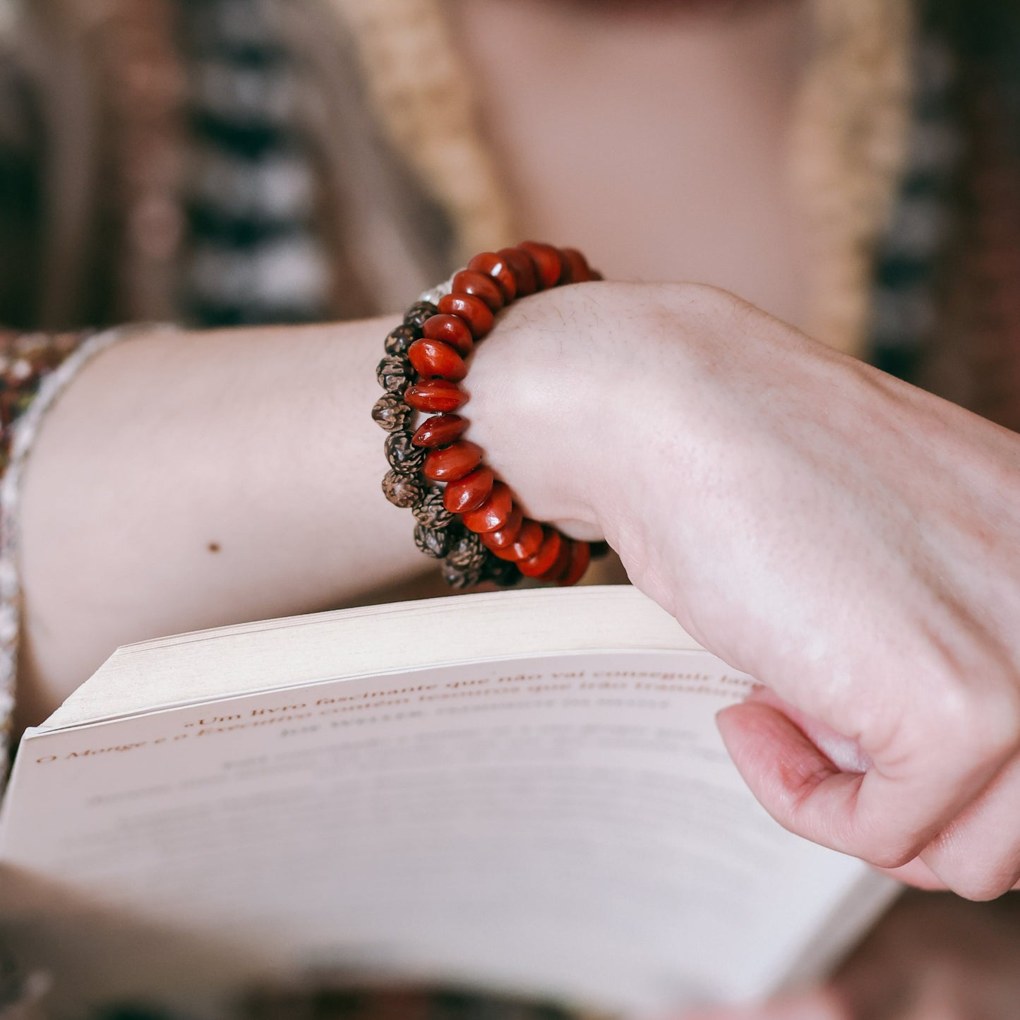 Pulseira de Sementes de Tento